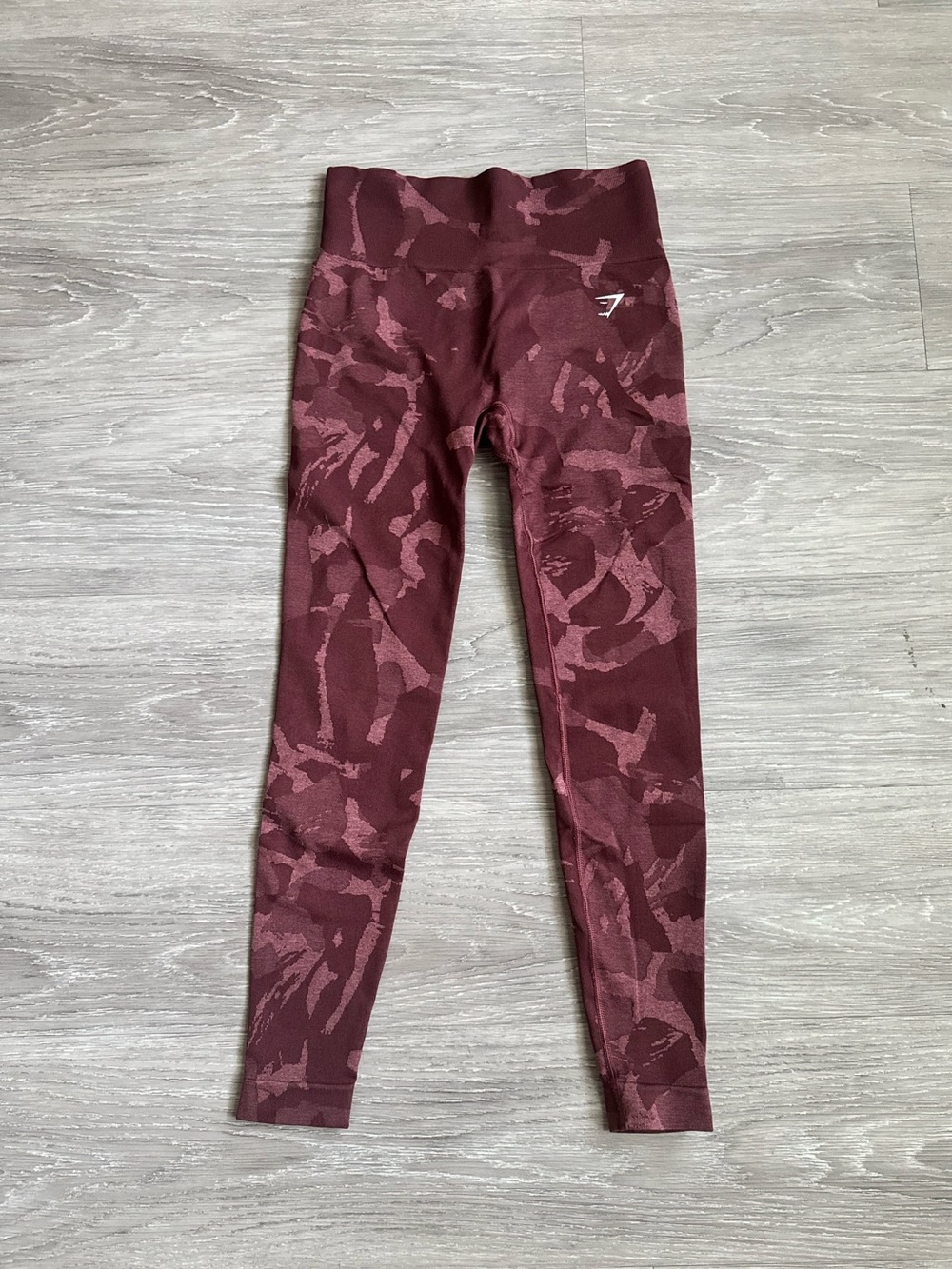 Gymshark Burgundy Camo Seamless High-Waist Leggings